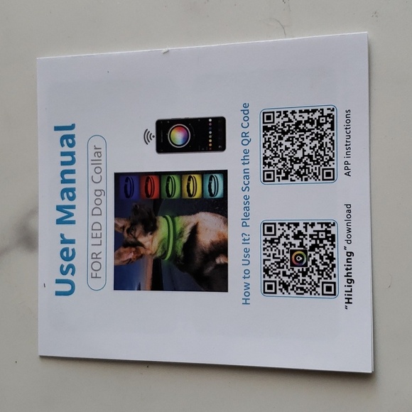 Mutovlin Light Up Bluetooth APP Multiple RGB Colors Led Dog Collar Size Large - Picture 12 of 12